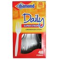 Diamond White Plastic Heavy Duty Forks 48 pk, 48PK 4142600115